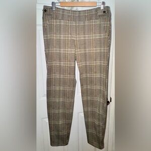 Plaid Ladies Dress Pants - Tan Plaid